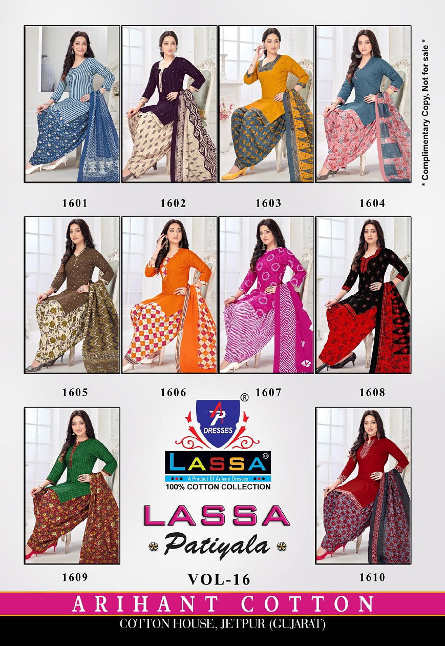 Ap Lassa Patiyala 16 Wholesale Printed Cotton Dress Material Catalog